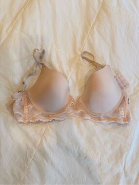 Tahari Blush Pink Lace-Trim T-Shirt Bra